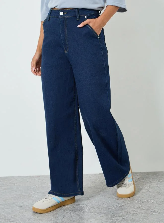 Women High Rise Barrel Fit Jeans
